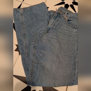 Forever 21 Blue Smiley Pattern Men's Jeans